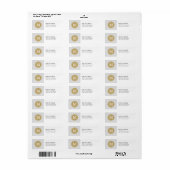 Graue und goldene moderne Zickzack Monogramm (Vorne)