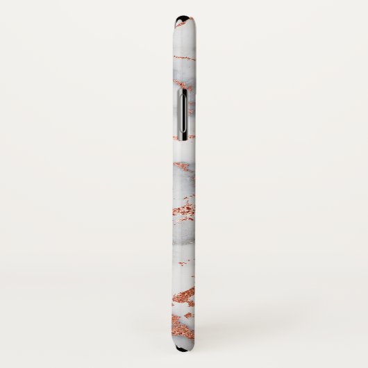 Graue und goldene Rose Case-Mate iPhone Hülle (Hinten/Rechts)