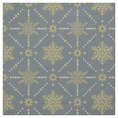 Graue und goldene Schneeflocken Weihnachtsmuster Stoff (Muster)