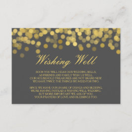 Graue und goldene Twinkle Moderne Wunschausweis Begleitkarte