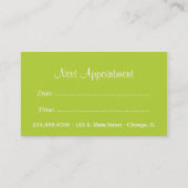 Graue und grüne Blütendach-Damaskuskarte Terminkarte (Rückseite)