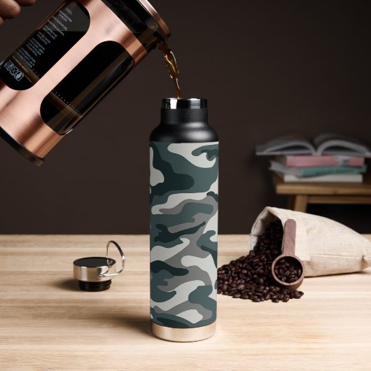 Graue und grüne Camouflage, mit Kupfer zugesetzt Trinkflasche (Kaffee)