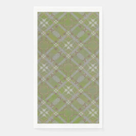 Graue und grüne Tile-Rollen Diamant-Muster Serviette