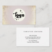 graue und Imitate goldene Folie Visitenkarte (Vorne/Hinten)