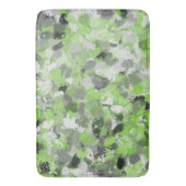 Graue und kalkgrüne Paintballs Badematte (Vorderseite Vertikal)