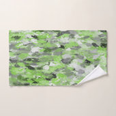 Graue und kalkgrüne Paintballs Badhandtuch Set (Handtuch)