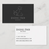 Graue und Kohle Modernes Minimalistisches Pet-Logo Visitenkarte (Vorne/Hinten)