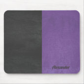Graue und lila Ledertextur aus geteiltem Imitat Mousepad (Vorne)
