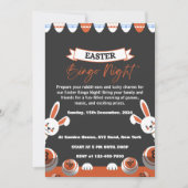 Graue und orange Moderne Bingo Nacht Einladung (Vorderseite)