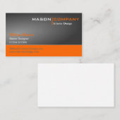 Graue und orange Unternehmenskarte Visitenkarte (Vorne/Hinten)