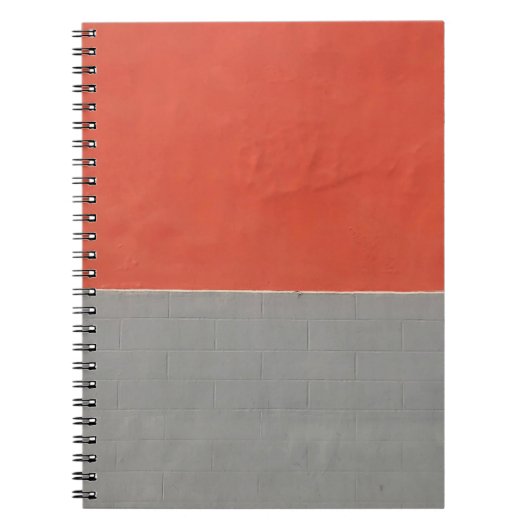 Graue und orangefarbene Wand Notizblock (Vorderseite)