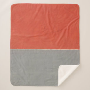 Graue und orangefarbene Wand Sherpadecke
