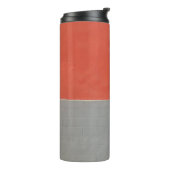 Graue und orangefarbene Wand Thermosbecher (Nach links gedreht)