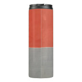 Graue und orangefarbene Wand Thermosbecher (Rückseite)