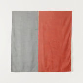 Graue und orangefarbene Wand Wandteppich (Vorderseite (Horizontal))