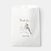 Graue und pfirsichfarbene weibliche Kardinal Gener Geschenktütchen (Vorderseite)