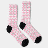 Graue und rosa Herz Socken Valentinsgeschenk (Rechts)