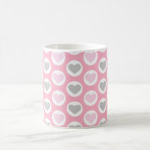 Graue und rosa Herzen Kaffeetasse Valentinstag Tas (Mittel)