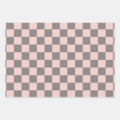 Graue und rosa Karton Geschenkpapier Set (Vorderseite 3)