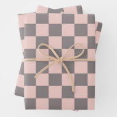 Graue und rosa Karton Geschenkpapier Set (Beispiel)