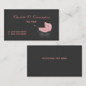 Graue und rosa visitenkarte (Vorne/Hinten)