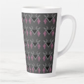 Graue und rosa Vögel im Weingarten Kilim Ornament Milchtasse (Rechts)