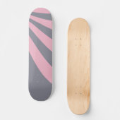 Graue und rosa Welle Skateboard (Vorderseite)