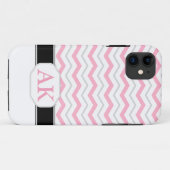 Graue und rosa Zickzack Monogram iPhone 5 Fall Case-Mate iPhone Hülle (Rückseite (Horizontal))