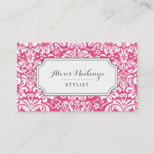 Graue und rosafarbene Blütenstaube Visitenkarte