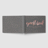 Graue und Rose Gold Dots Hochzeit Gästebuch (Voll)