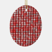 Graue und rote Blöcke Keramik Ornament (Rechts)
