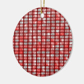 Graue und rote Blöcke Keramik Ornament (Links)