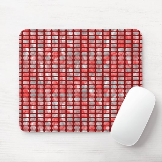 Graue und rote Blöcke Mousepad (Mit Mouse)