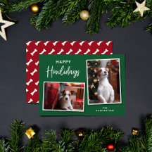 Graue und rote Hundenknochen Happy Howlidays Foto