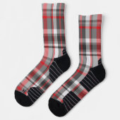 Graue und rote Kariert Socken (Links)