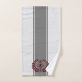 Graue und rote königliche Biene gestreift Badhandtuch Set (Handtuch)