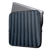 Graue und schwarz gestreifte Abbildung Laptopschutzhülle (Vorderseite Links)