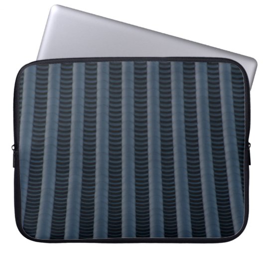 Graue und schwarz gestreifte Abbildung Laptopschutzhülle (Vorderseite)