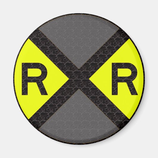 Graue und schwarze Bahnübergänge Magnet (Vorne)