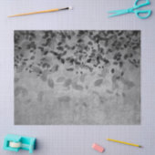 Graue und schwarze Blätter auf Gray Decoupage Seidenpapier (Basteln)