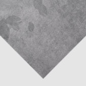 Graue und schwarze Blätter auf Gray Decoupage Seidenpapier (Detail)