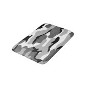 Graue und schwarze Camouflage Badematte (Schrägansicht)