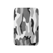 Graue und schwarze Camouflage Badematte (Vorderseite Vertikal)