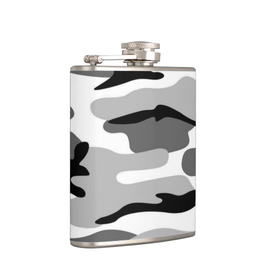 Graue und schwarze Camouflage Flachmann (Rechts)