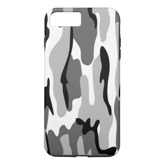 Graue und schwarze Camouflage iPhone 7 Fall Case-Mate iPhone Hülle (Rückseite)