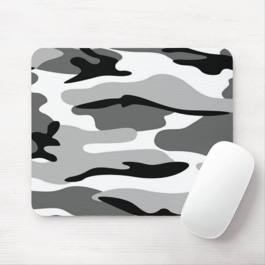 Graue und schwarze Camouflage Mouse Pad Mousepad (Mit Mouse)