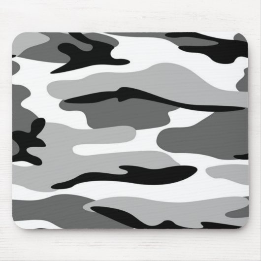 Graue und schwarze Camouflage Mouse Pad Mousepad (Vorne)