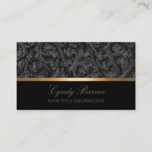 Graue und schwarze Damaskus-Visitenkarte Visitenkarte