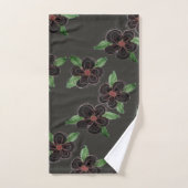 Graue und schwarze Felle Badhandtuch Set (Handtuch)