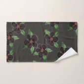 Graue und schwarze Felle Badhandtuch Set (Handtuch)